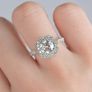 Vintage Style Crystal Silver Ring Image 4
