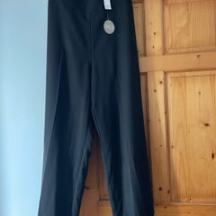Evan's ladies pear fit wide leg black trousers plus size - New