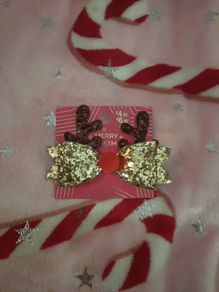 cute Christmas hair bow clip