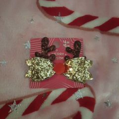 cute Christmas hair bow clip