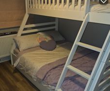 Double / Single bunk bed white