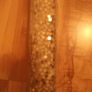 Roller Blind Sparkle Sequin trim gold faux silk Image 3