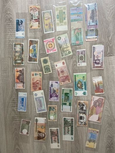 52PCS Notes From 28 Countries Real Banknotes New UNC