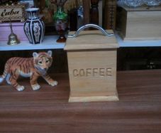 wooden coffee container