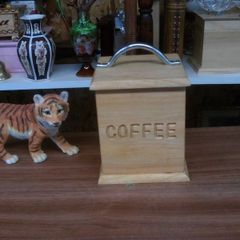 wooden coffee container