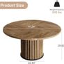 Round Dining Table, 120 cm with Sturdy Metal Frame 4 People Image 2