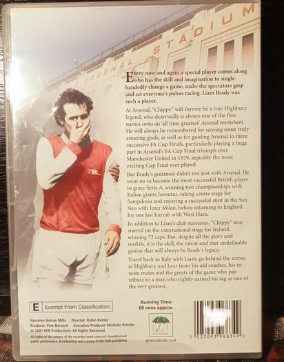 2007. Chippy. The Liam Brady Story. DVD