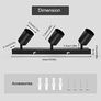 Ceiling Light, Spotlight Ceiling Bar in Matt Black, Ceiling Lights Spotlights with GU10 Socket Industrial 3 Way Light Ceiling Indoor Spot Light for Kitchen Lounge Bedroom Dining Room (FREE SHIPPING) Image 6