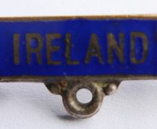 Vintage Ireland Pin - Royal Blue - Bar Pin - Enamel Paint