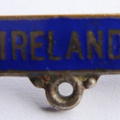 Vintage Ireland Pin - Royal Blue - Bar Pin - Enamel Paint