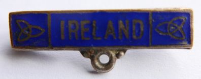 Vintage Ireland Pin - Royal Blue - Bar Pin - Enamel Paint