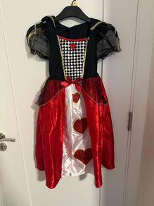 Beautiful Queen of Hearts Halloween dress for a girl. 5-6 years, 110/116cm
