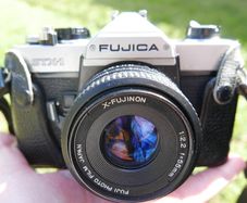 FUJICA STX-1 - Vintage 1980's 35mm SLR Film Camera with Lens and Camera Case - in working order