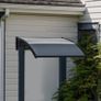 Door Canopy Awning Outdoor Window Rain Shelter Cover for Front/Back Door Porch Black 100 x 75cm Image 6