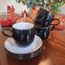 Denby small mugs and saucers Image 3