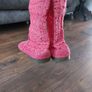 Pink crochet boots- uk7 Image 4