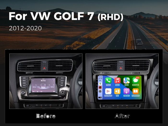 7" Android 14 radio for Volkswagen Golf 2012-2020