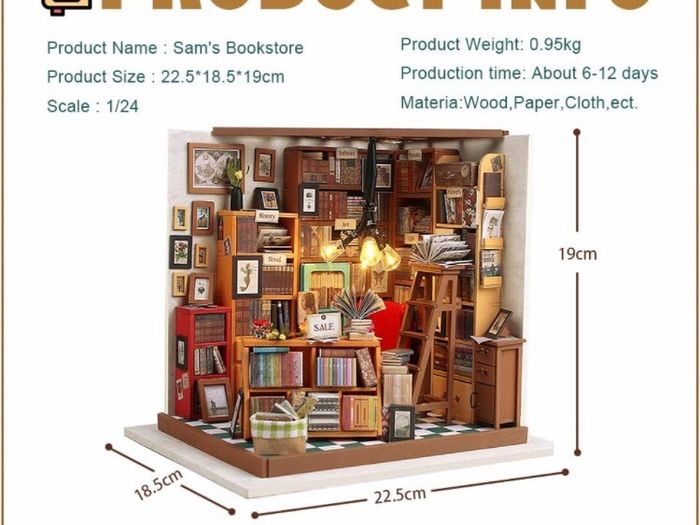 DIY Dollhouse Miniature Kit with Furniture 3D Wooden Miniature House Miniature Dolls House kit Creative Gift (FREE POSTAGE)