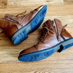 Men's Brown Leather Side-Zip Boots