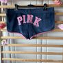 shorts Victoria secrets size large blue velvet & pink logo Image 5
