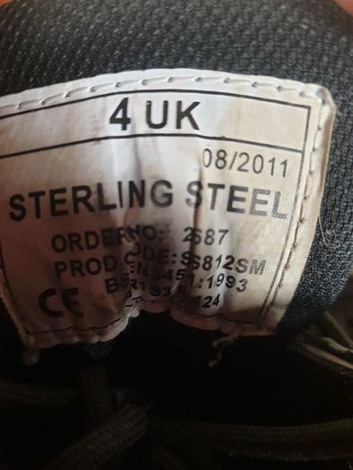 STERLING Waterproof steel toe cap work boots Size UK 5 EU 38 women boys junior work wear foot wear