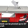 TC-TS 8 l Table Saw - Angle Cuts (to 45), Angle Stop (+/- 60) for Mitre Cuts, Dust Extraction Adaptor - Powerful, Compact and Portable Circular Bench Saw for Woodworking Image 6