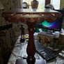 Vintage Carved Mahogany Pedestal Plant Stand Postage Available or Collection Image 4