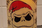 Jack skellington sandy claws led candle