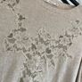 Zara Knit Applique Beige Jumper Lace Floral Pattern Size M Medium Linen Mix Top Image 2