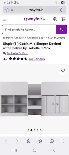 Child's cabin bed