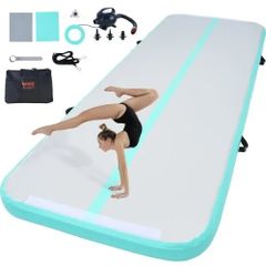 Gymnastics Air Mat, 4 inch Thickness Inflatable Gymnastics Tumbling Mat, Tumble Track with Electric Pump, Training Mats for Home