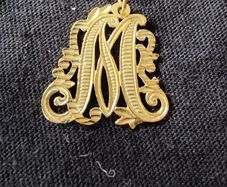 14K Gold Letter M necklace Pendant