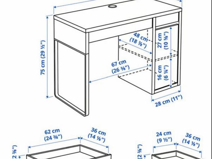 desk with  drawers