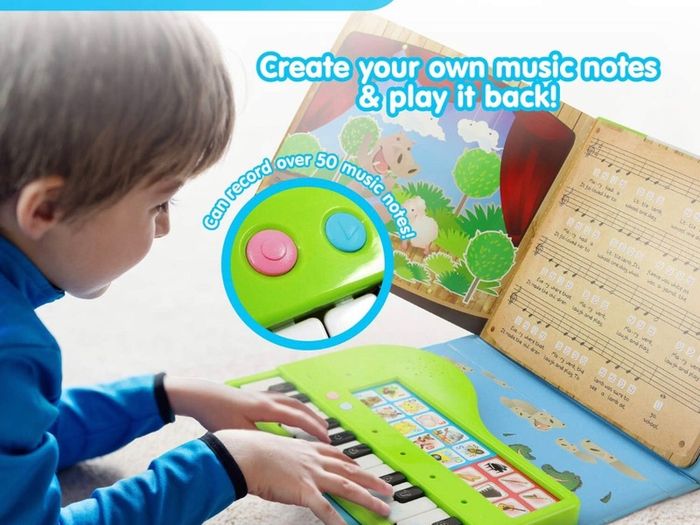 My First Piano Book - Educational Musical Toy for Toddlers Kids Ages 3-5 Years - Ideal 3, 4 Year Old Boy or Girl Birthday Gift Present