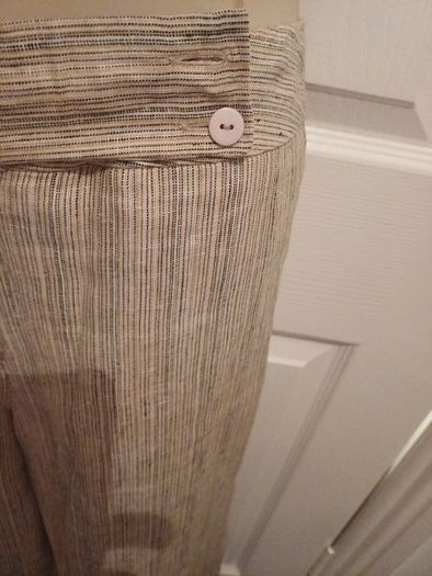 Jennifer & Grace 100%  Wide Leg Linen Beige Ttrousers Siz 12