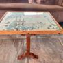 Vintage Tapestry Fox Hunt Oak Fire Screen Tilt Top Table Image 2