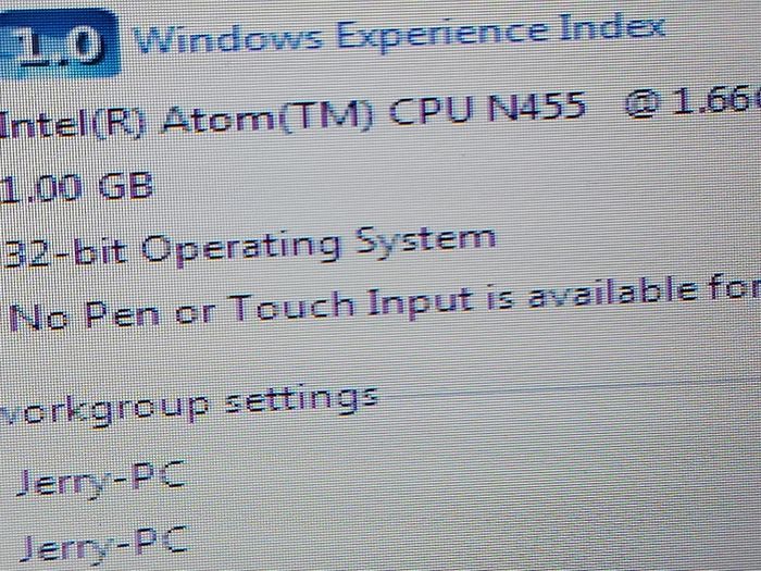 ACER Aspire One, Model D257, Intel Atom N455, 1.66GHz, 1 GB Ram, 250 GB HDD, Windows 7, 32 bit, firefox, Opera, Chrome