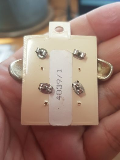 2 pairs 9 ct. gold Australian crystal earrings