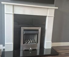 Granite fireplace with Gas fire