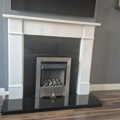 Granite fireplace with Gas fire