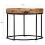 Coffee Table Solid Mange Wood and Steel 50x40 cm Image 8