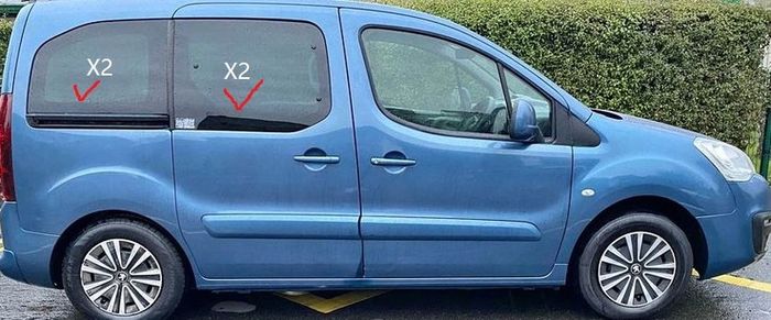 Peugeot Partner rear tinted windows.