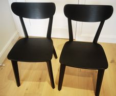 black dining chairs x2
