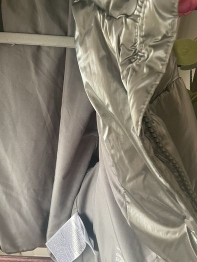jacket Zara size small cropped metallic hooded jacket