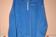 womens CRAGHOPPERS fleece Quarter zip top sweater jumper Size UK 14 EU 40 light blue white