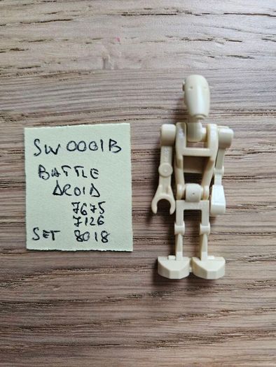 lego sw0001b battle droid,  set 7675, 7126, 8018
