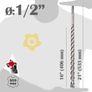 BOSCH SDS Max 1/2inch X 21 inch Long Masonary bit,Bosch speed X Image 2
