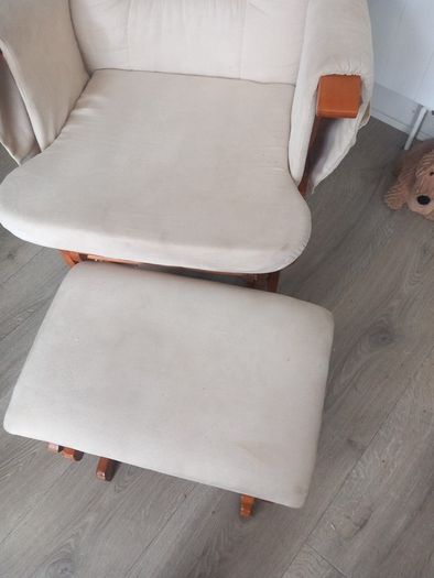babylo nursery chair and footstool