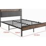 King Size Bed Frame with Wooden Storage Image 7