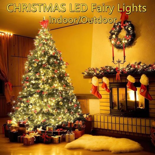 5M 16ft 50 LED Battery Operated Copper Wire Fairy String Lights, Waterproof Outdoor/Indoor Lights for Bedroom, Christmas, Parties, Wedding, Centerpiece